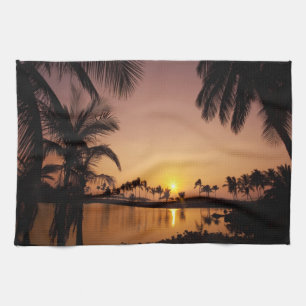 Linge De Cuisine Coucher de soleil sur la baie d'Anaeho'omalu, Big