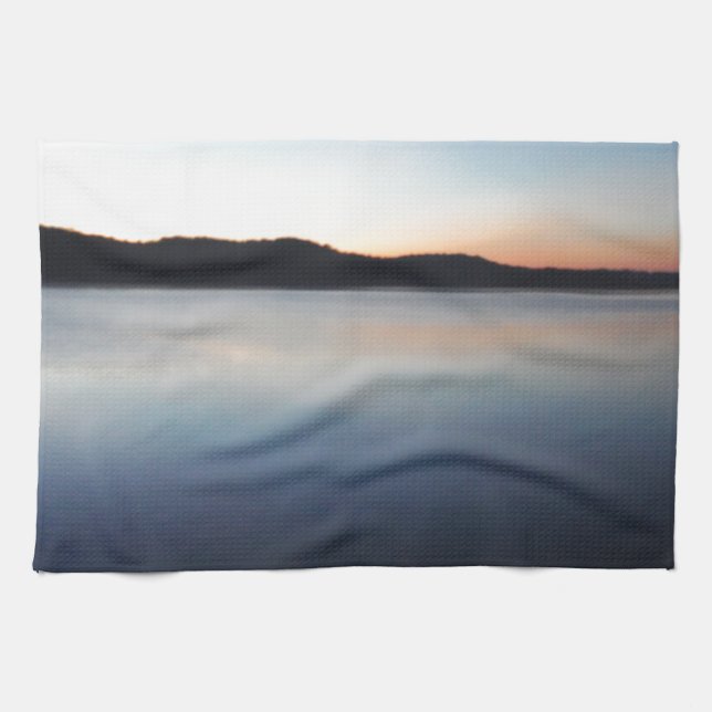 Linge De Cuisine Coucher de soleil sur le lac Arrowhead (Horizontal)
