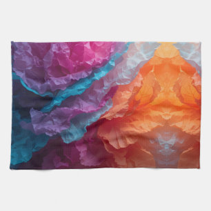 Linge De Cuisine Couches de papier de soie abstrait lumineux