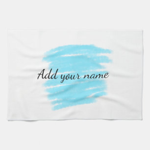 Linge De Cuisine Couleur bleue ajouter un nom message texte lancer