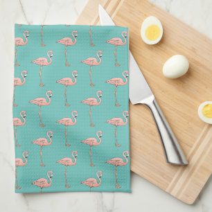 Linge De Cuisine Couleur de prélèvement Tropical Rétro Pink Flam