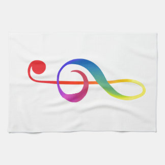 Linge De Cuisine couleurs d'arc-en-ciel de clef triple