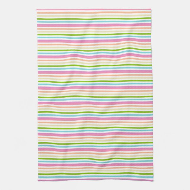 Linge De Cuisine Couleurs rose Rouge Jaune Bleu Vert tendance (Vertical)