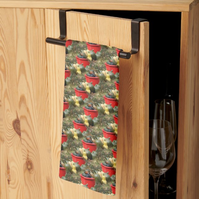 Linge De Cuisine Country Garden Squash Nature Motif (Pliage en tiers)