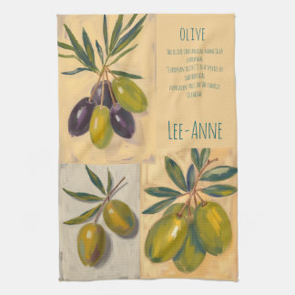 Linge De Cuisine Country Olive Watercolor Kitchen– Cozy olive