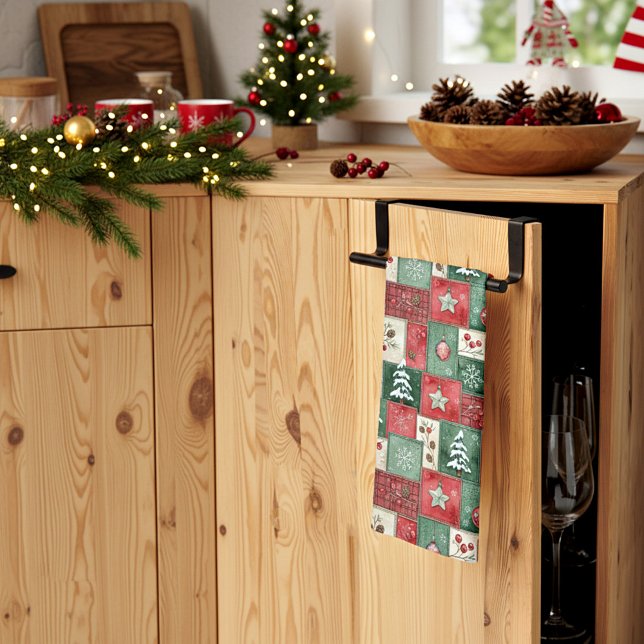 Linge De Cuisine Country patchwork christmas pattern (Créateur téléchargé)