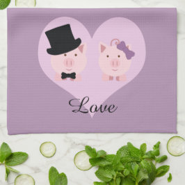 Linge De Cuisine Couple de cochon mignon