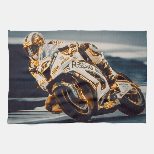 Linge De Cuisine Coureur de moto (Horizontal)
