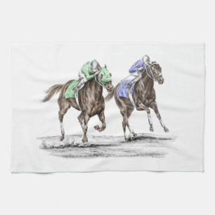 Linge De Cuisine Course de chevaux à Thoroughbred