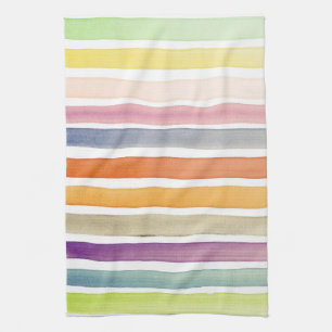 Linge De Cuisine Courses peintes à la main de brosse d'aquarelle,