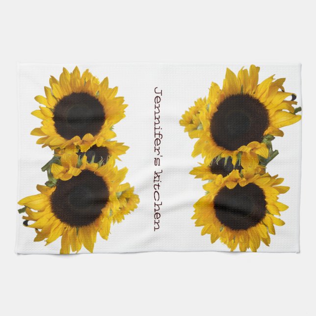 Linge De Cuisine Coutume personnalisée de tournesol (Horizontal)