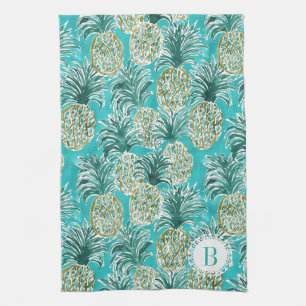 Linge De Cuisine Coutume tropicale d'aquarelle HEURE d'ANANAS