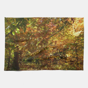 Linge De Cuisine Couvert de feuilles d'automne II Photographie d'au