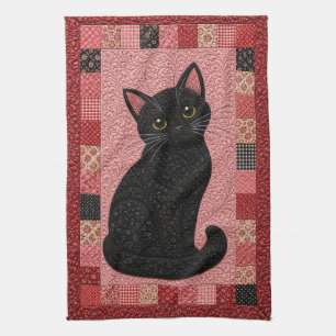Linge De Cuisine Couvre-lit Chat Noir