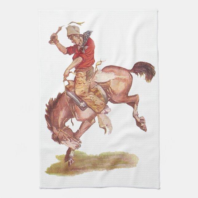 Linge De Cuisine Cowboy vintage (Vertical)