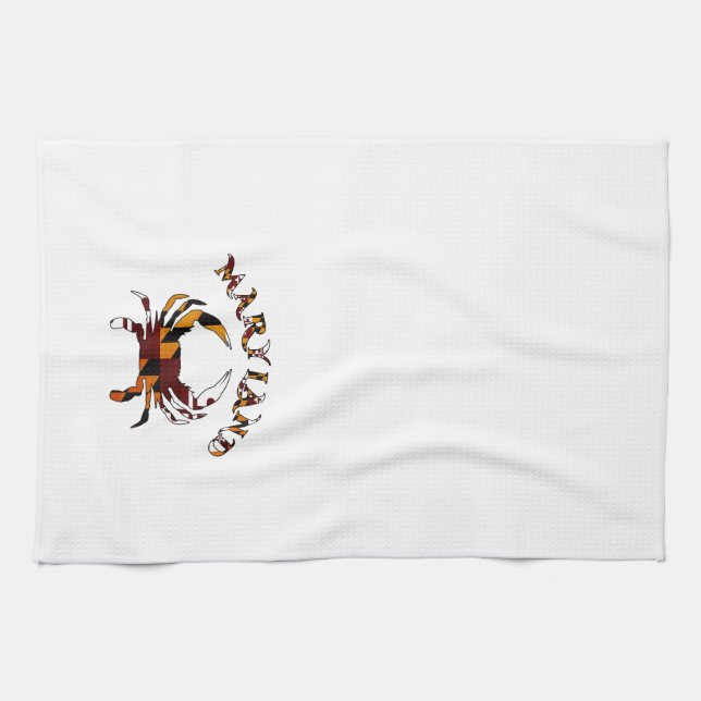Linge De Cuisine Crabe de drapeau du Maryland (Horizontal)