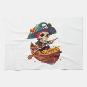 Linge De Cuisine Crâne de pirate drôle de Bone Buccaneer