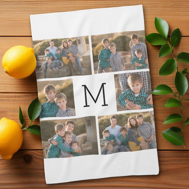 Linge De Cuisine Créez votre propre collection de photos 6 - Monogr (Add 6 photos - personalized kitchen towel)