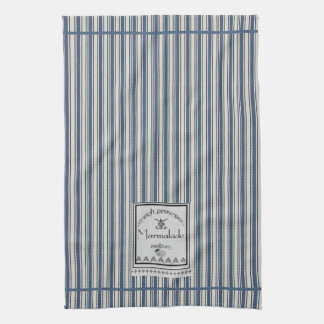 Linge De Cuisine Crème Bleue Bleue Style Français Stripes Marmalade