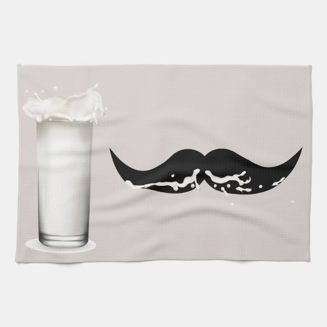 Linge De Cuisine Crème de moustache de lait (Horizontal)