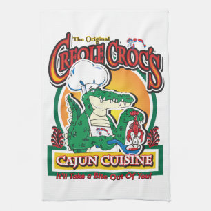 Linge De Cuisine Crocodile créole de Cajun Mardi Gras