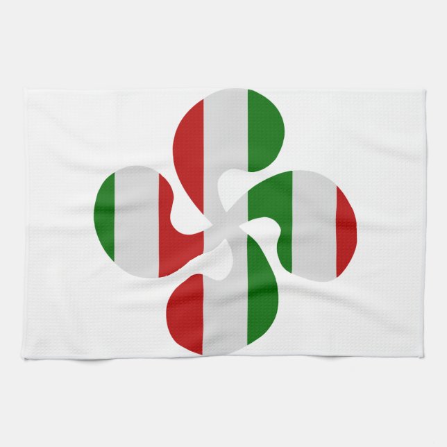 Linge De Cuisine Croix Basque Multicouleurs (Horizontal)