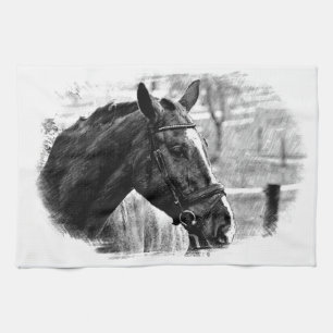 Linge De Cuisine Croquis noir blanc