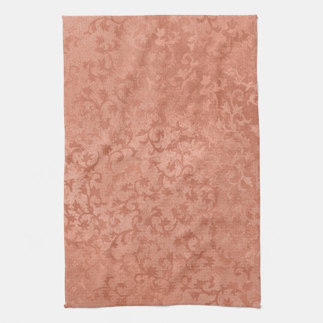 Linge De Cuisine Cru de relief par Faux rose d'or botanique (Vertical)