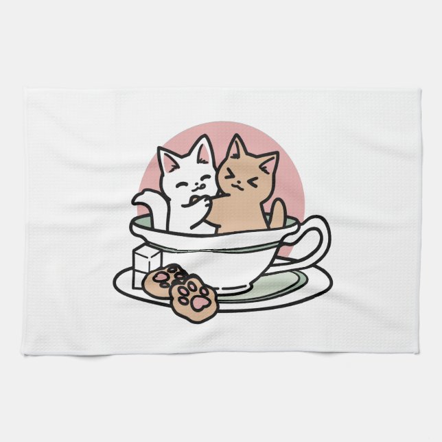 Linge De Cuisine Cuddin en coupe - Tea Time adorable (Horizontal)