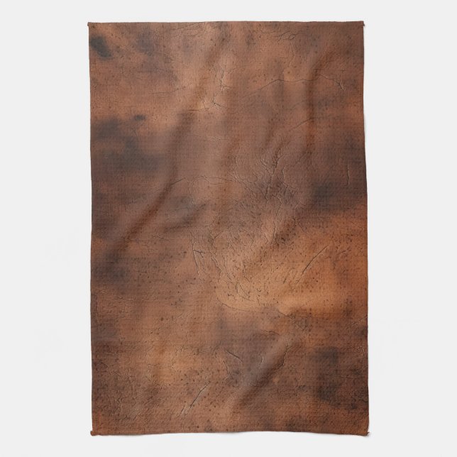 Linge De Cuisine Cuir Brown Faux (Vertical)