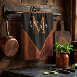 Linge De Cuisine Cuir brut personnalisé 
