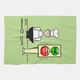 Linge De Cuisine Cuisine Chinoise amusante Stir Fry Wok Cartoon cui