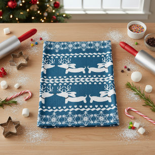 Linge De Cuisine Cuisine Dachshund Cadeau de Noël ou Décor Cuisine