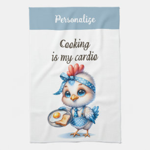Linge De Cuisine Cuisine de poulet mignonne Petit déjeuner Drôle Ci