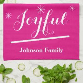 Linge De Cuisine Cuisine de vacances Joyful Nom personnalisé Cool r