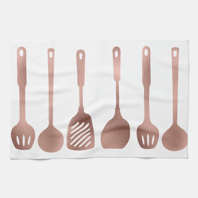 Linge De Cuisine Cuisine d'ustensiles de cuisine rose Gold (Horizontal)