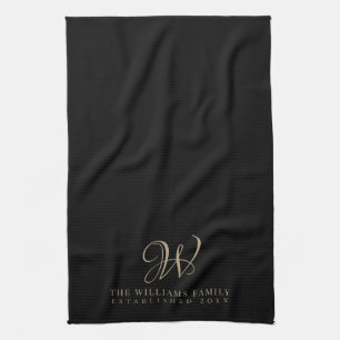 Linge De Cuisine Cuisine élégante de noir de manuscrit de