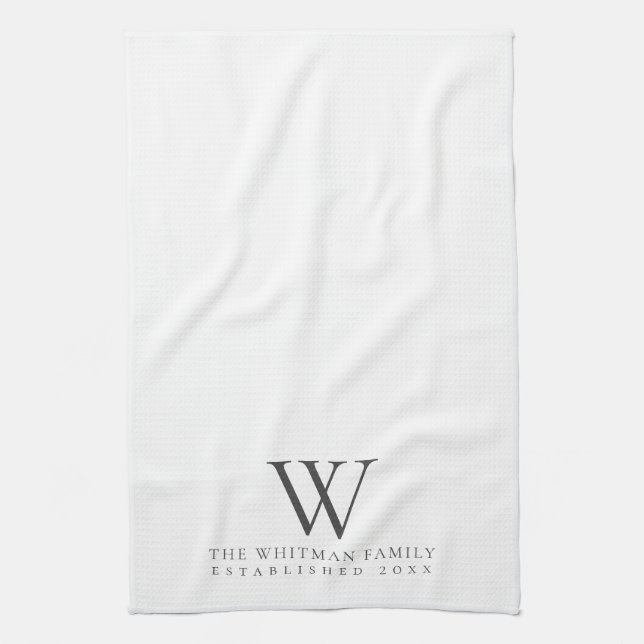 Linge De Cuisine Cuisine élégante en monogramme familial (Vertical)