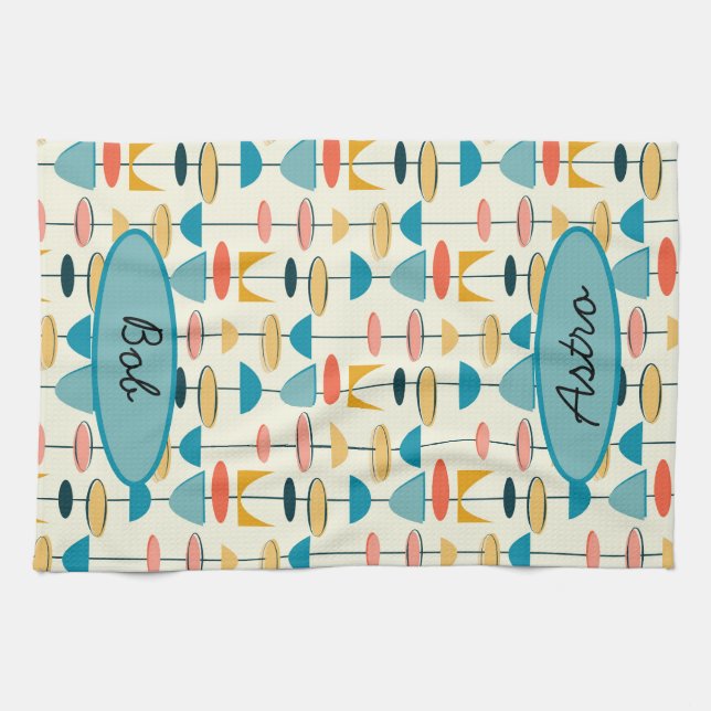 Linge De Cuisine Cuisine géométrique, Modeste, Rétro, Moderne Du Mi (Horizontal)