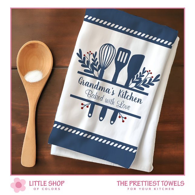 Linge De Cuisine Cuisine Grandmas cuite avec amour personnalisable (Créateur téléchargé)