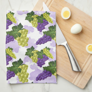 Linge De Cuisine Cuisine motif carrelée de raisin mignonne