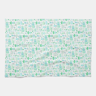Linge De Cuisine Cuisine Rétro Menthe et Turquoise