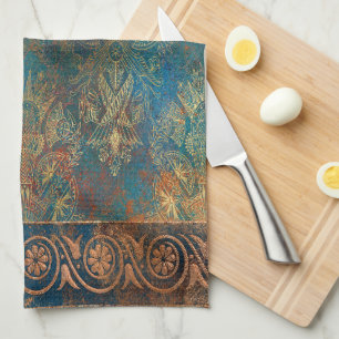 Linge De Cuisine Cuivre Patine Turquoise Clair