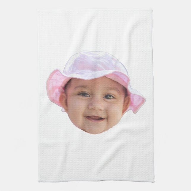 Linge De Cuisine Custom Baby Photo, Baby Photo Face (Vertical)