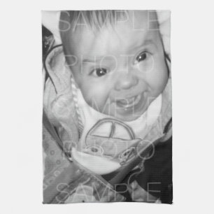 Linge De Cuisine Customisez votre photo noir blanc