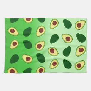 Linge De Cuisine Cute Avocados tranche été vert dégradé Motif