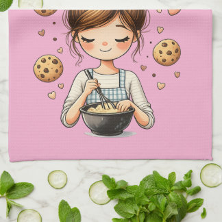 Linge De Cuisine Cute Baker Girl Just One More Cookie
