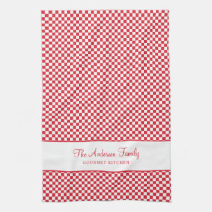 Linge De Cuisine Cute Bourgogne Rouge Blanc Français Plaid Check Go