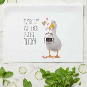 Linge De Cuisine Cute Canard Valentine