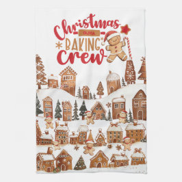 Linge De Cuisine Cute Christmas Baking Crew Gingerbread Man Houses 